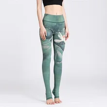 2017 New Lotus Print Sporting Leggings Women Sexy Fitness Legging For Women Sportswear Trousers Femme Elastic Pants