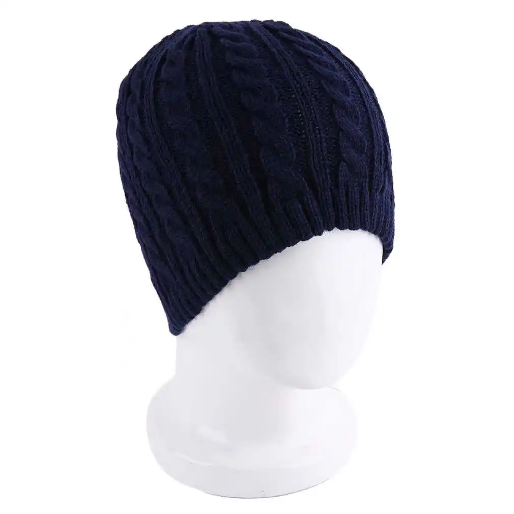 

Winter Single Layer Men Women Fashionable Twist Cotton Knitted Design Hat Keep Warm beanies Protect Ear Hats 2016 Hot Sale