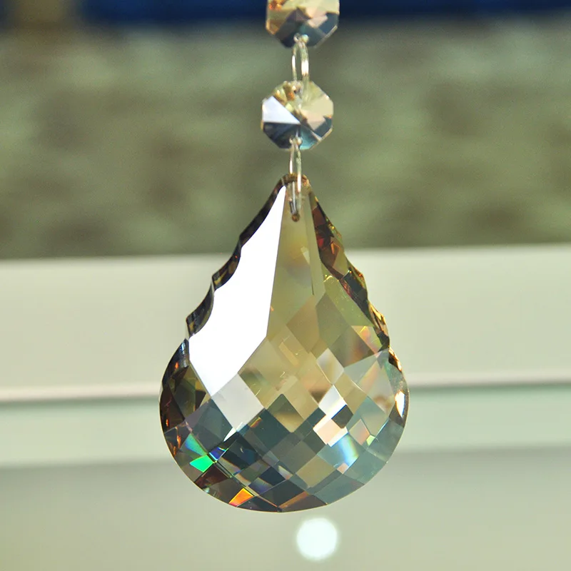 H& D 76 мм шампанского Тыква люстра лампа стекло кристалл призмы часть Suncatcher кулон аксессуары для освещения, упаковка из 5
