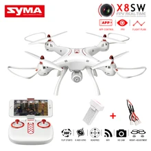 SYMA X8SW FPV RC Quadcopter Drone dengan Kamera 2MP 2.4G 6-Axis APP Control, Rencana Penerbangan, Melayang Wifi RC Helikopter Vs MJX Bugs 3