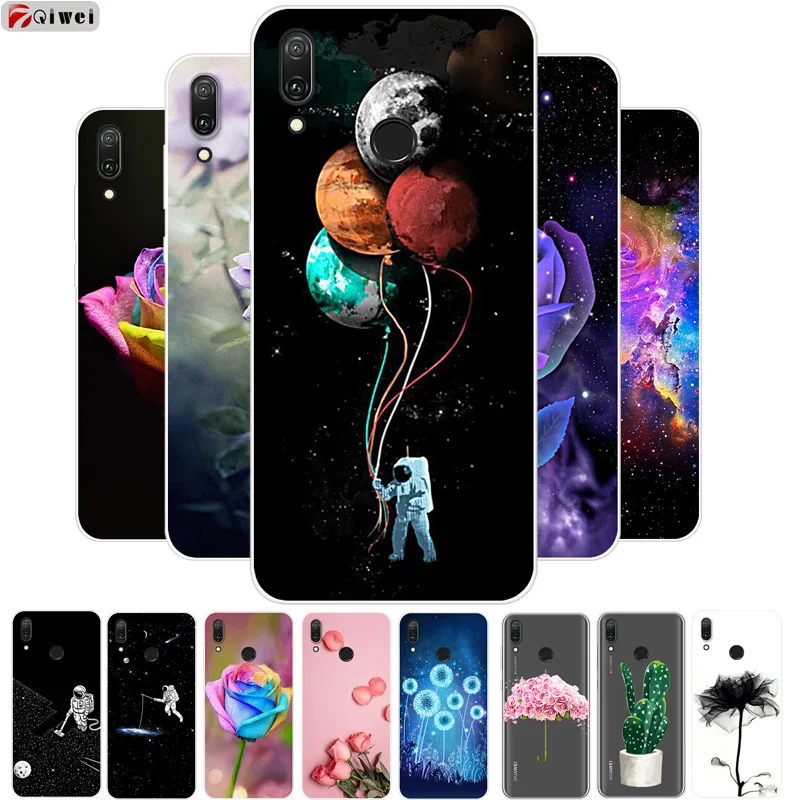 

Cover For Huawei Y7 2019 Cover Case For Huawei Y7 2019 Case Coque Soft Silicone Print Back Cover For Funda Huawei Y7 2019 Y 7