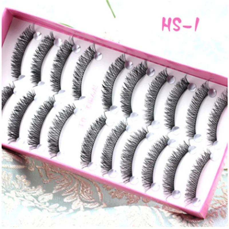 

10 pairs/set false lashes natural long lashes cirsscross eye lashes 3D mink handmade eyelash extension cilia professional makeup