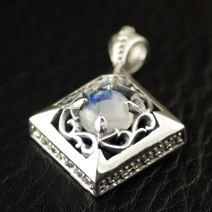 925 pure silver inlaying moonstone 925 pure silver pendantsin Pendants from Jewelry