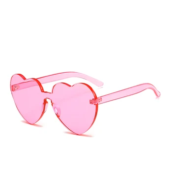 

Superhot Eyewear 2018 New Heart Shaped Sunglasses Women One piece lens Sun glasses 10729