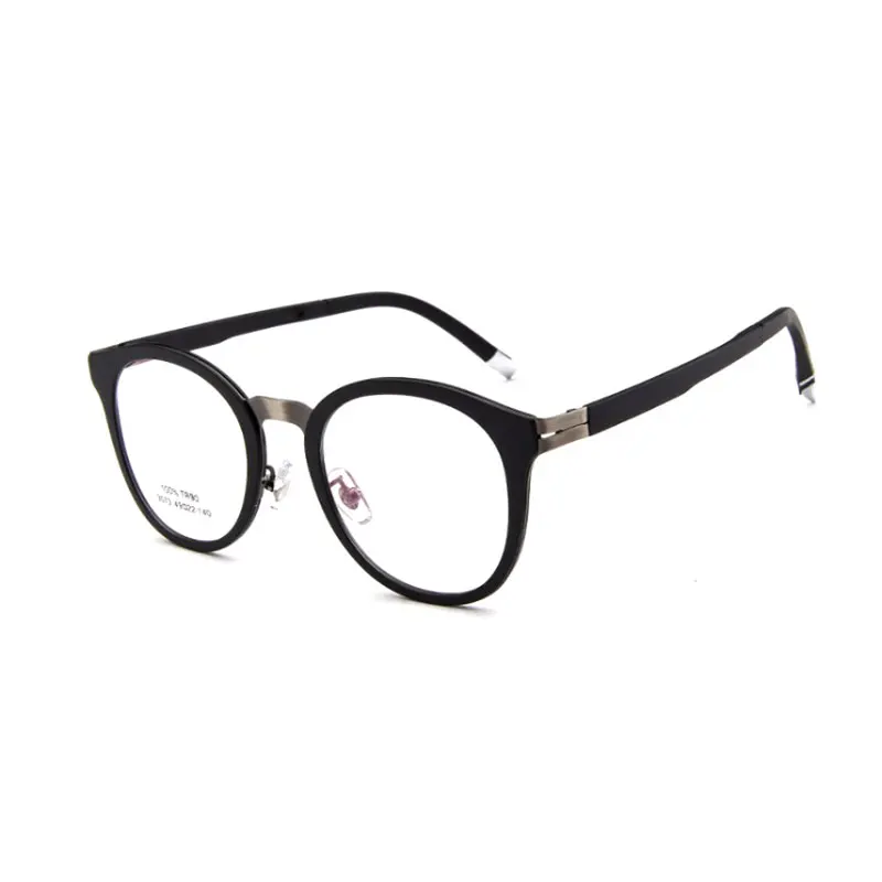 

New High Quality Fashion Black Frames Eyeglass Myopia Glasses Women Oval Clear Frame METAL Brand Spectacle Frames Men Optical UV
