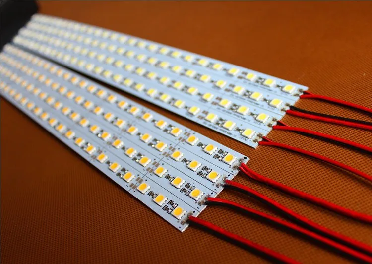 10 шт./лот samsung 5050 SMD СВЕТОДИОДНЫЙ барный светильник, 12 мм led жесткий бар, 14,4 Вт/м led твердая полоса LHS-50-002