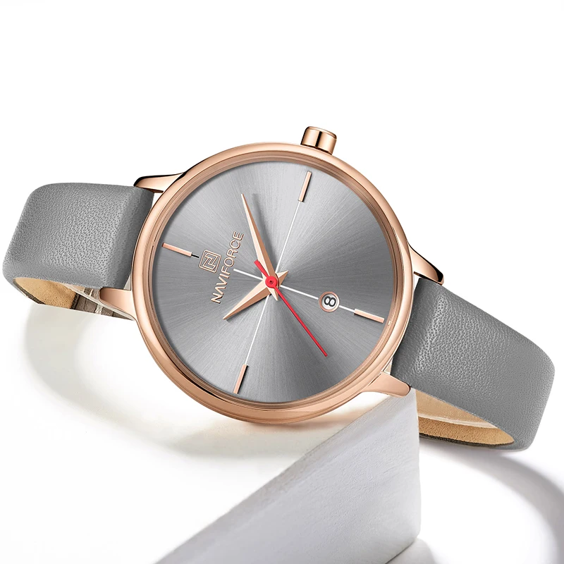 Price NAVIFORCE Women Watches Top Luxury Brand Quartz Watch Lady Fashion Leather Clock Waterproof Date Girl Wristwatch Gift for Wife