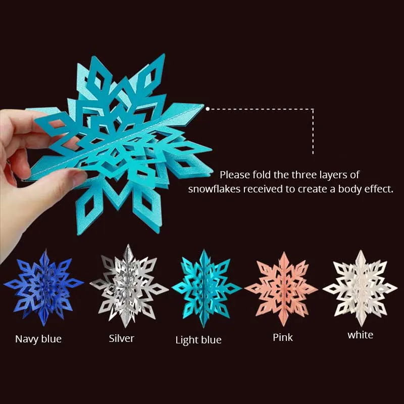 MEIDDING 6Pcs 3D Paper Blue Snowflake Ornaments Christmas Garland Holiday Festival Frozen 1st Girl Boy Birthday Party Home Decor MEIDDING 6Pcs 3D Paper Blue Snowflake Ornaments Christmas Garland Holiday Festival Frozen 1st Girl Boy Birthday Party Home Decor