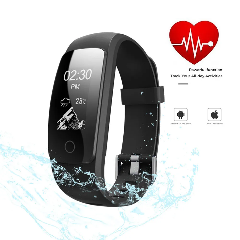

Fitness Tracker Heart Rate Monitor Wireless Waterproof Smart Wristband Bracelet