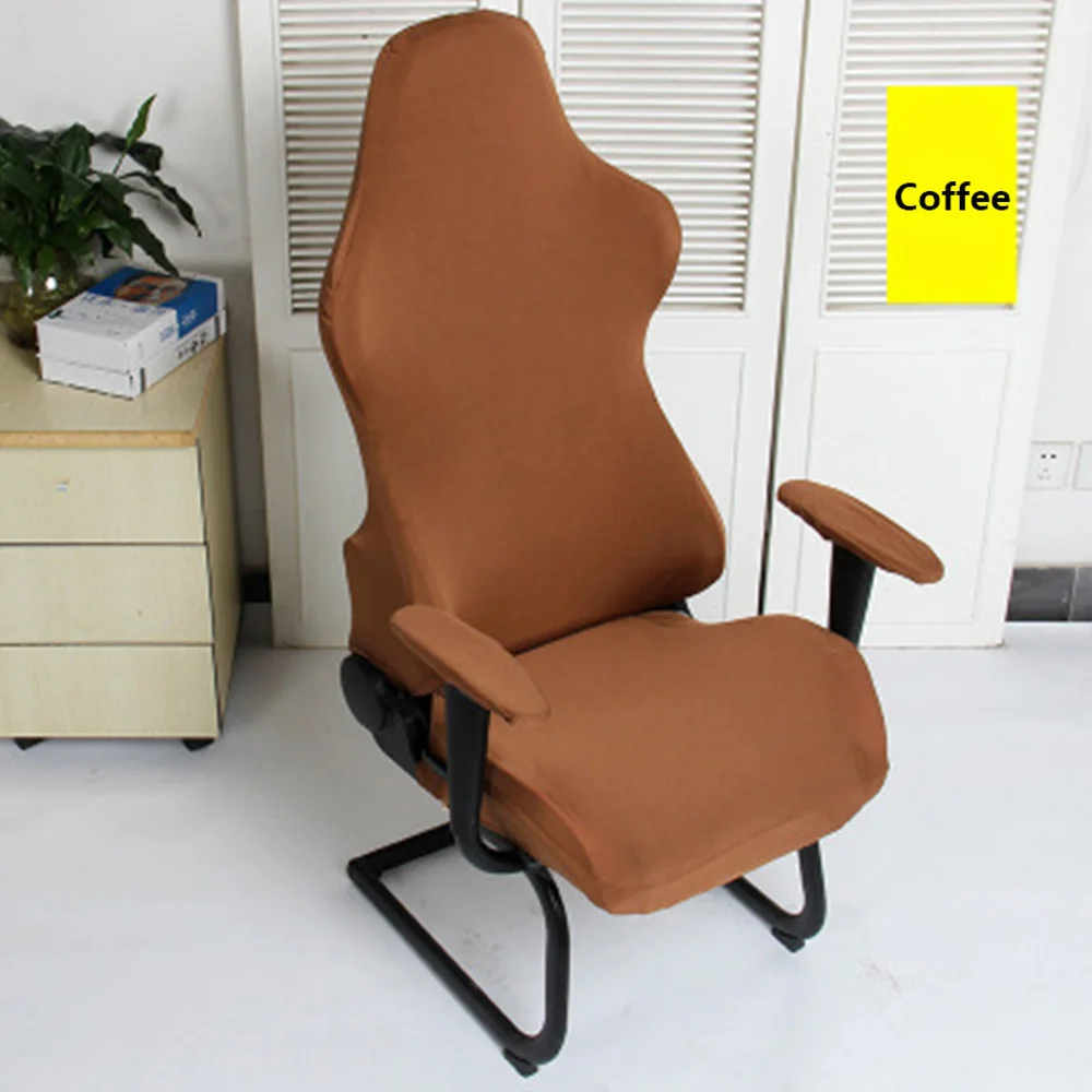 Компьютерные эластичные поворотные Чехлы для игровых стульев, чехлы для офисных сидений для компьютерного кресла, эластичные чехлы для стульев, украшение дома