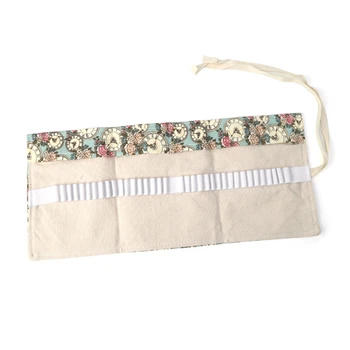 

Holes Canvas Wrap Roll Up Pencil Case Pen Bag Holder Storage W30