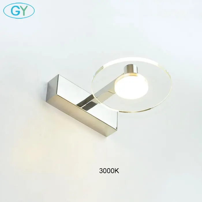 Современный 5W AC 85 V-265 V алюминиевый светодиодный зеркальный передний светильник светодиодный для ванной комнаты прозрачный Кристальный настенный светильник теплый белый холодный белый туалетный светильник