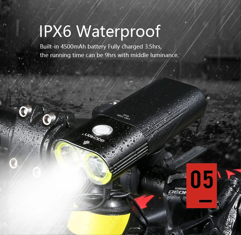 Flash Deal GACIRON Bike Front Headlight Cycling Bicycle Rechargeable Flashlight IPX6 Waterproof 5000mAh 1600Lumen LED Lamp Bike Accessories 8 Flash Deal GACIRON Bike Front Headlight Cycling Bicycle Rechargeable Flashlight IPX6 Waterproof 5000mAh 1600Lumen LED Lamp Bike Accessories 8
