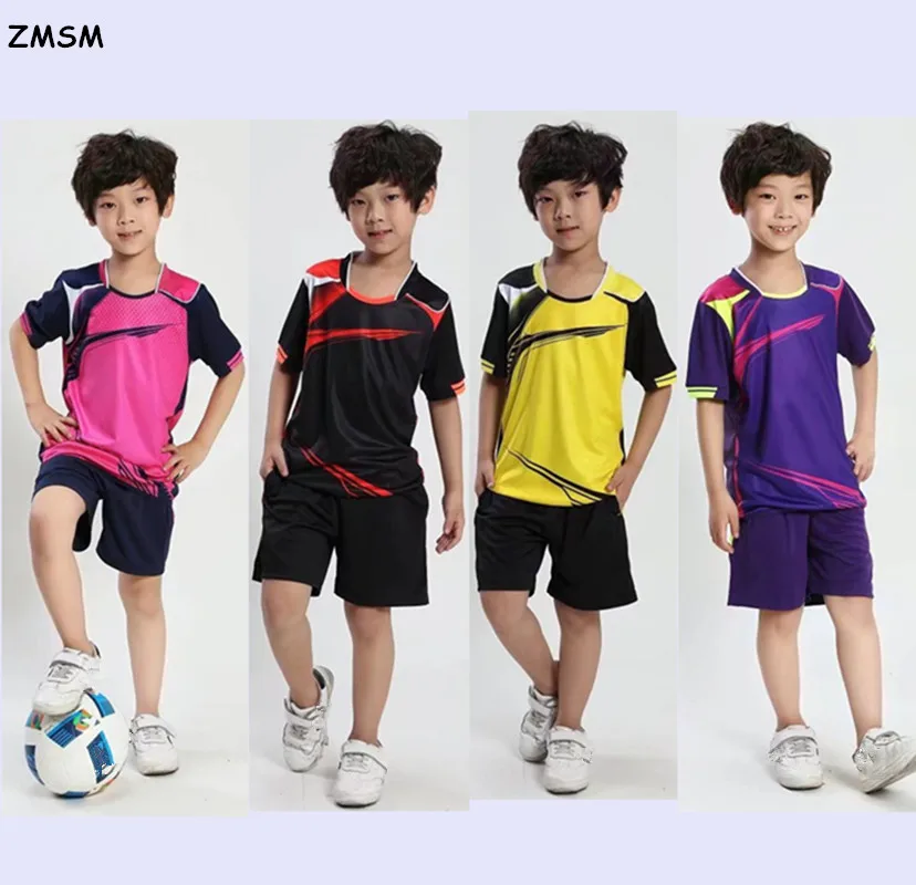 ZMSM 2017 Kids Soccer Jerseys shorts Breathable Vogue Match Training