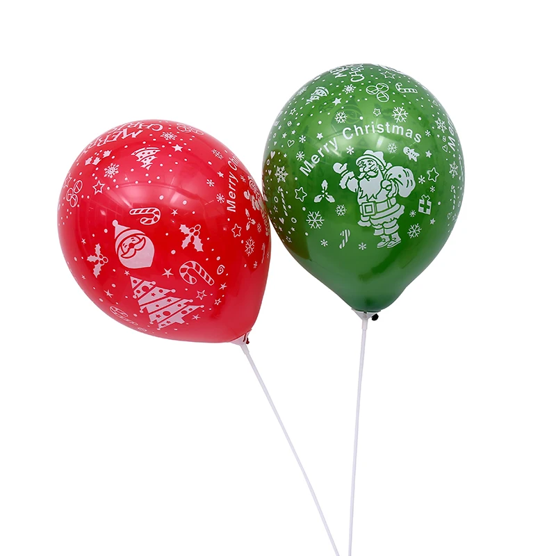 12 дюймов 10 шт./sct красный воздушный шар зеленый воздушный шар цвет смешанные шары для рождественской вечеринки внутренняя отделка Санта-Клаус латексные воздушные шары