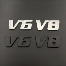Car Accessories V6 V8 Auto Body Emblem Rear Trunk Badge Emblem for BMW Volkswagen Mazda Subaru Land Rover Volvo Mercedes-Benz MG