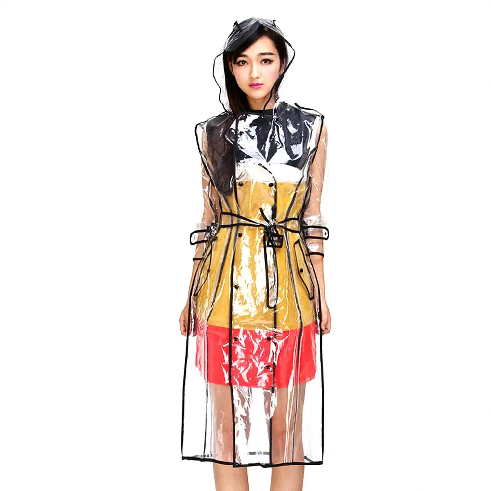 Transparent Raincoat Long Fashion Jumpsuit Rainwear Cute Waterproof