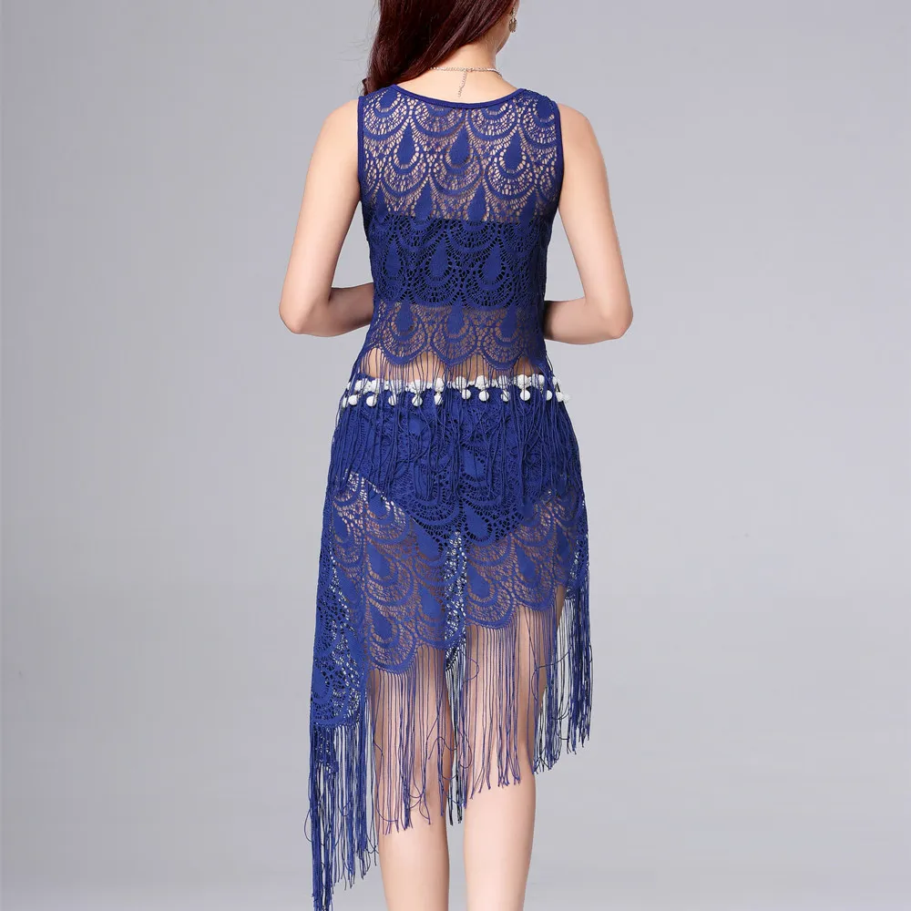 Sexy Belly Dancing Lace Dress Belly Dance Costumes Top Skirt Belt Bellydance Set for Women Adult Oriental Yoga Bollywood Tassels