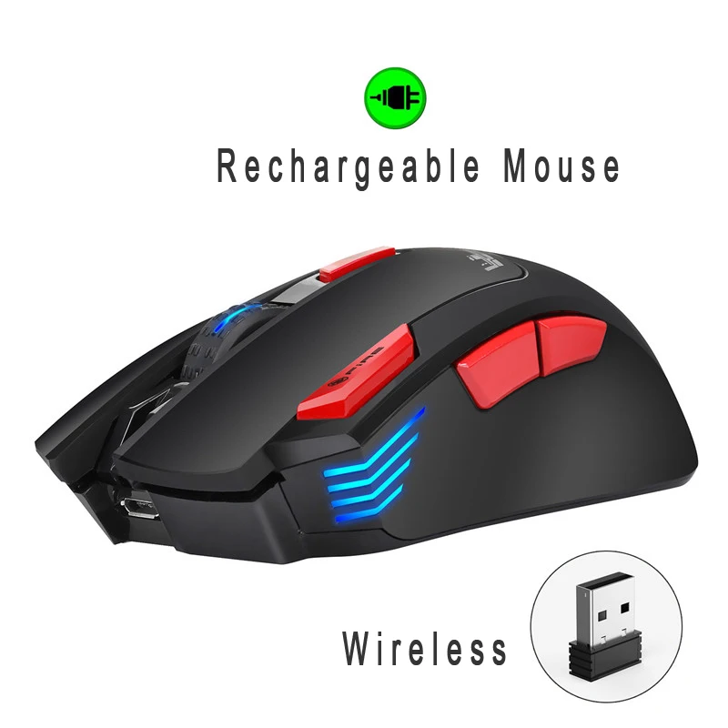 Беспроводная игровая мышь HXSJ T88 7 клавишный эргономичный дизайн поддержка