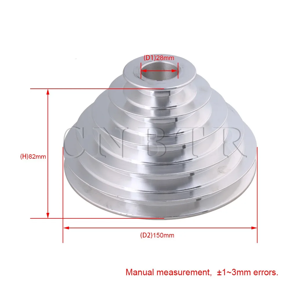 CNBTR 54 мм до 150 мм Outter Dia 28 мм Ширина отверстия 12,7 мм алюминиевый 5 Шаг пагода шкив ремень для типа v-ремень ремня ГРМ