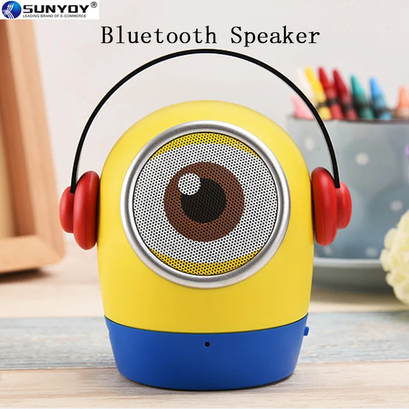 Милые мини Миньоны портативные беспроводные Bluetooth колонки с микрофоном