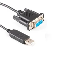 USB to Null Modem Cross Wired RS232 Serial Adapter FTDI ft232r USB RS232 to DB9 Female