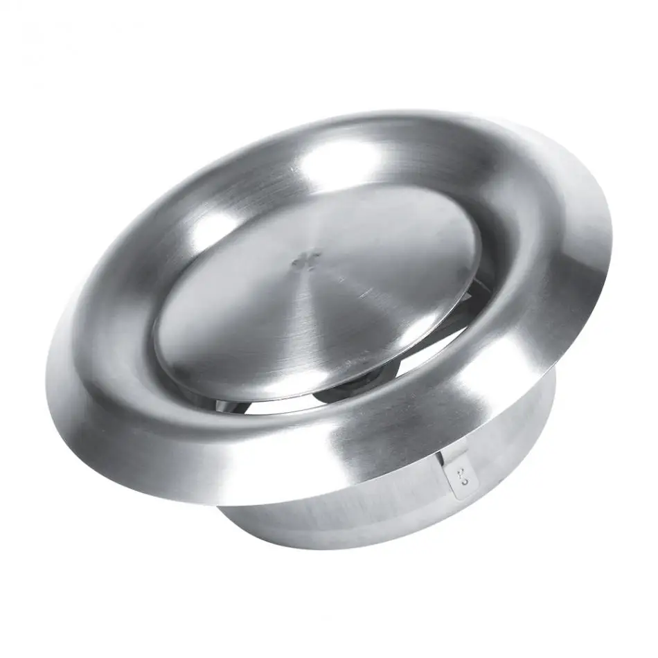 3 Sizes Stainless Steel Vent Round Ventilation Duct Cover Round Vent Adjustable Wall Ceiling Home ventilation pipe