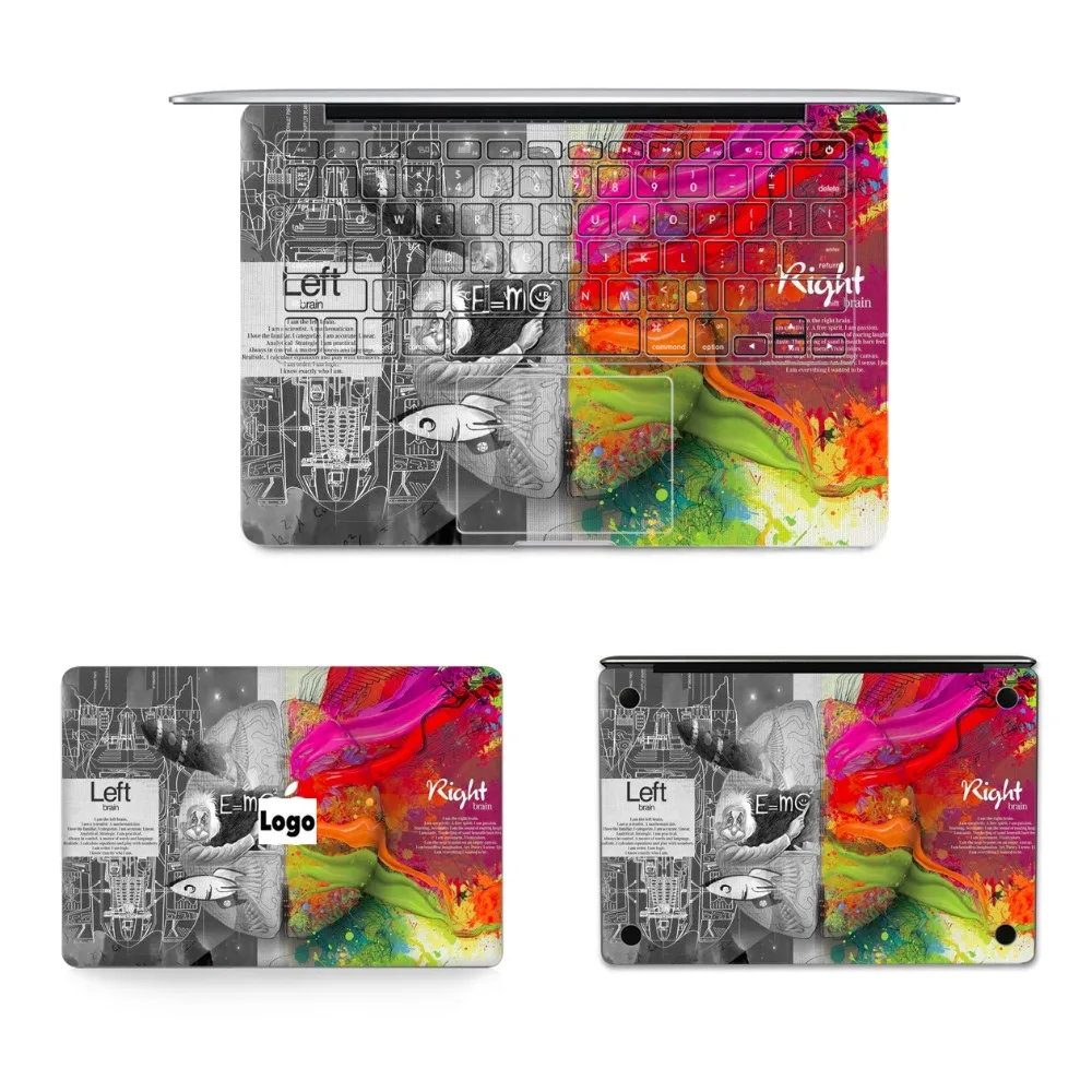YCSTICKER 4pcs/Set For Macbook Top Keyboard Bottom Sticker