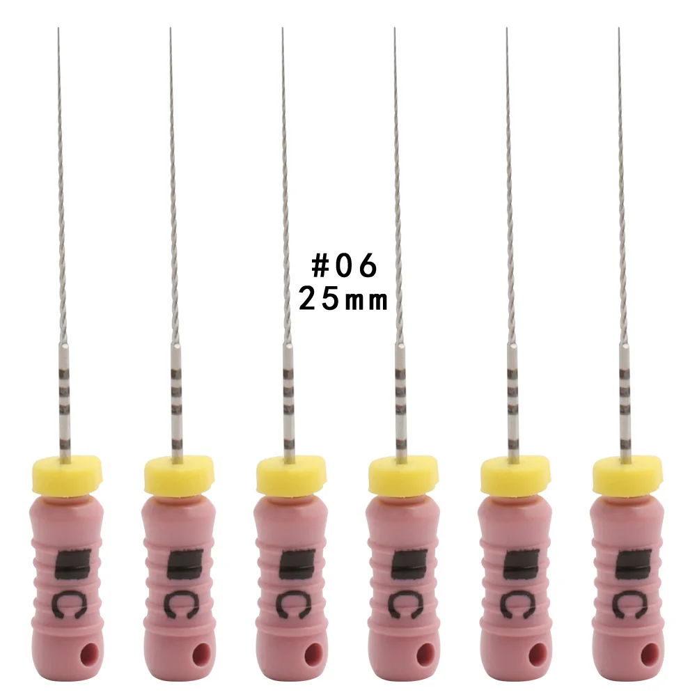1 упаковка(6 шт.) стоматологический инструмент ручные файлы Endo корневые Канальные файлы эндодонтические файлы 21 мм/25 мм стоматологические Endo C+ файлы хорошего качества - Цвет: 25mm Type 6