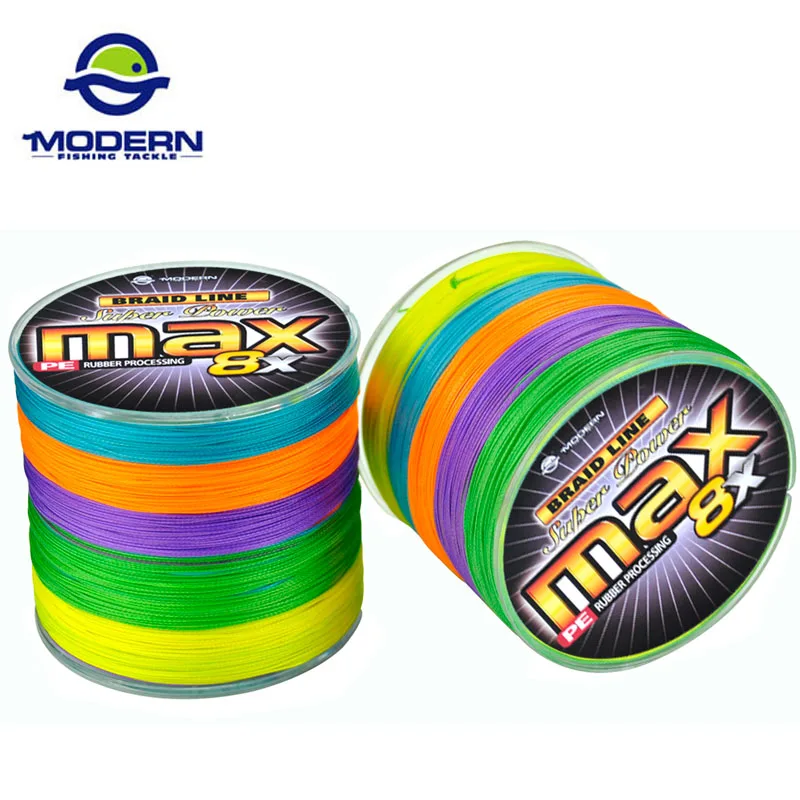 Buy 500M MODERN Braided Fishing Line MAX Series Japan Multicolor 10M 1 Color Mulifilament PE Fishing Rope 8 Strands Braided Wires