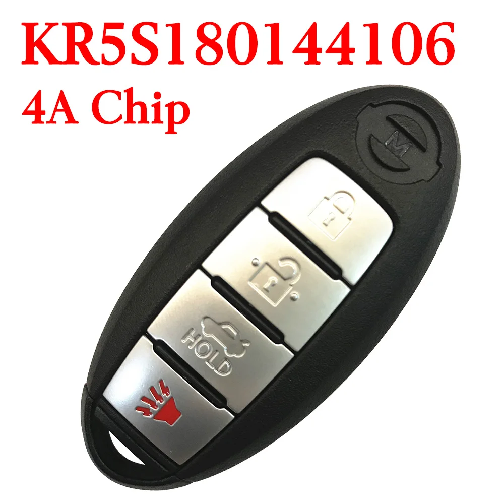 434 МГц 3 + 1 кнопочный умный бесконтактный ключ для Nissan Rogue Pathfinder 2014-2016 - KR5S180144106 |