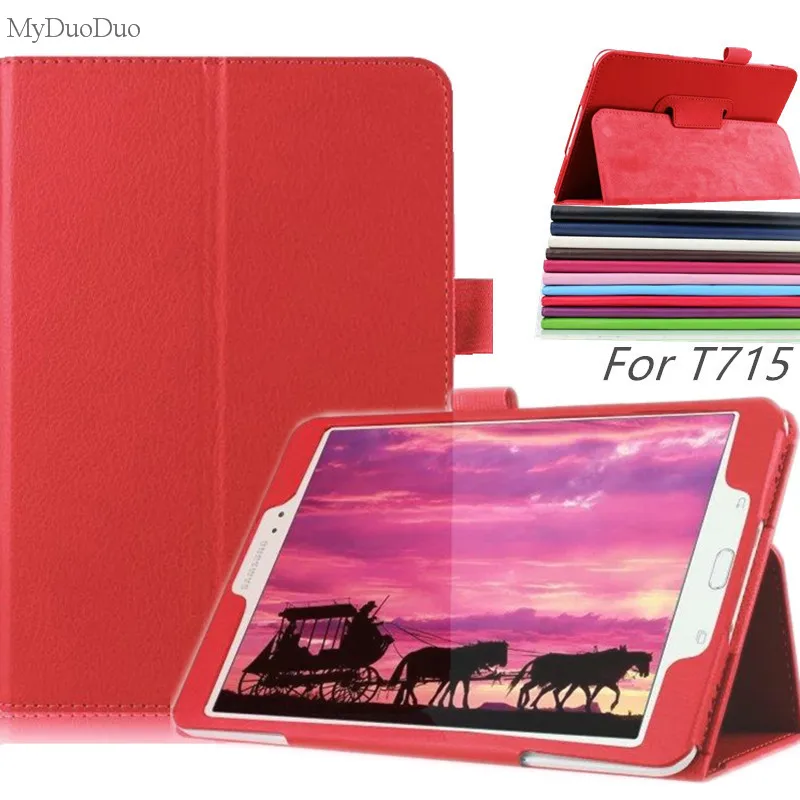 Litch PU Leather Stand Flip Cover Case for Samsung Galaxy Tab S2 8.0 T710 T711 T715 8 Tablet Cover Full Body Protective Skin (46)