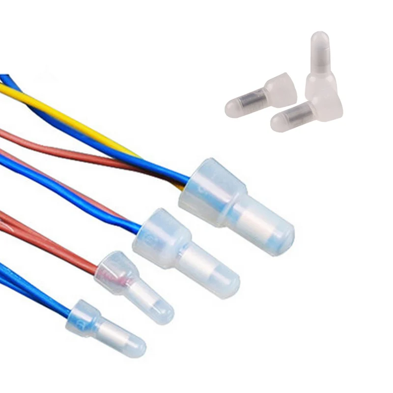 

100pcs Electrician Quick Wire Connector Wiring Terminal Nylon Crimping Cap 2.5 Square Insulated Cable Terminator Fittings
