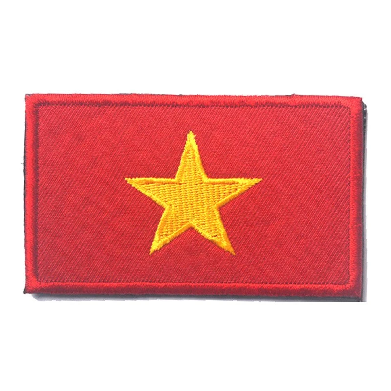 Vietnam Bendera Negara Asia Bordir Sentuh Pengikat Hook Dan Loop Backing Patch Lencana Tambalan Aliexpress