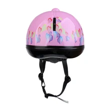 2 шт. Регулируемый Детский шлем для верховой езды Защитная шляпа 48-54 см-розовый+ фиолетовый