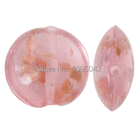 Free shipping!!!Gold Sand Lampwork Beads New 2014 Jewelry Flat Round 20x10mm Hole:Approx 1.5mm 100PCs/Bag Sold By Bag | Украшения и