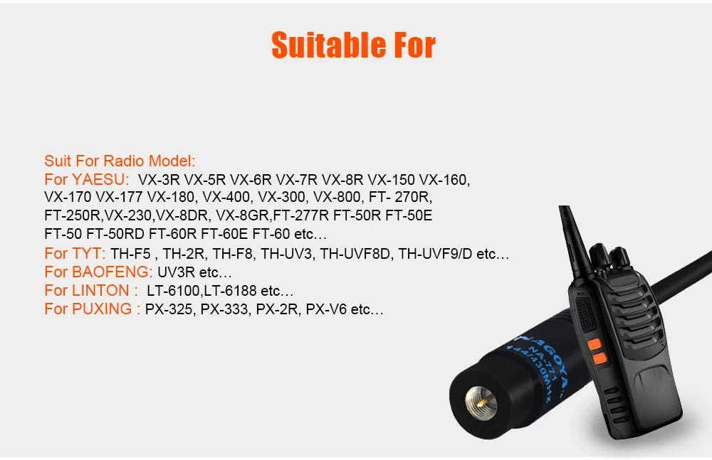 NAGOYA NA-771 SMA-M мужской Dual Band Мягкая 144/430 МГц антенна для Baofeng UV-3R для Yaesu VX-3R VX-7R для TYT