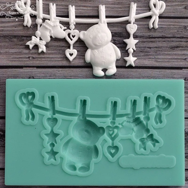 Yueyue Sugarcraft силиконовая форма Медведь для помадки инструменты украшения торта