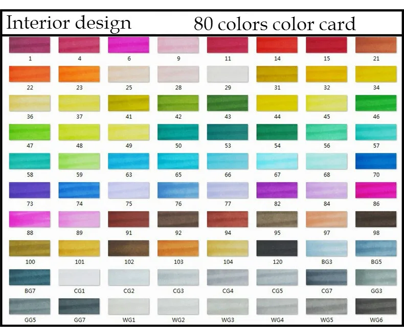 Ручной разноцветный дизайн маркер ручка двойной наконечник кисть тонкий наконечник спиртовое масло Эскиз Маркер 80 цветов ручная роспись манга рисунок дизайн набор - Цвет: G