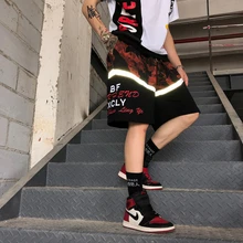 Лето новые мужские камуфляжные светоотражающие полосы хип-хоп шорты