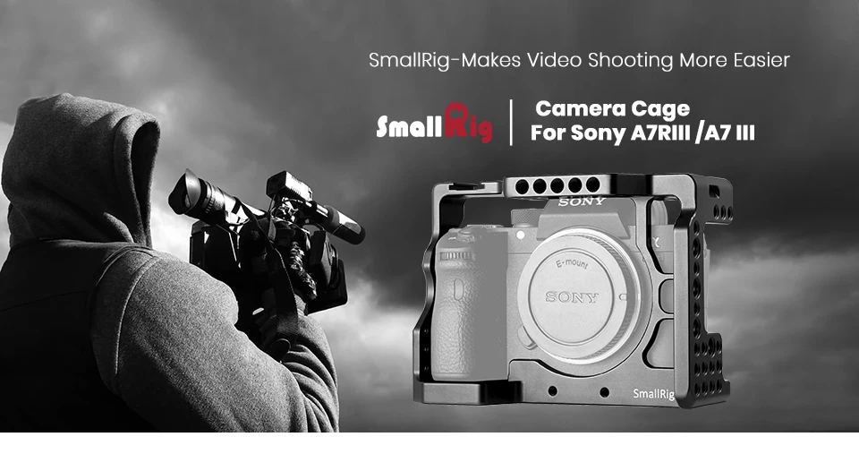 Клетка из алюминиевого сплава SmallRig для камеры sony A7RIII/A7III/A7MIII с холодным башмаком+ Arri установочные штифты-2087