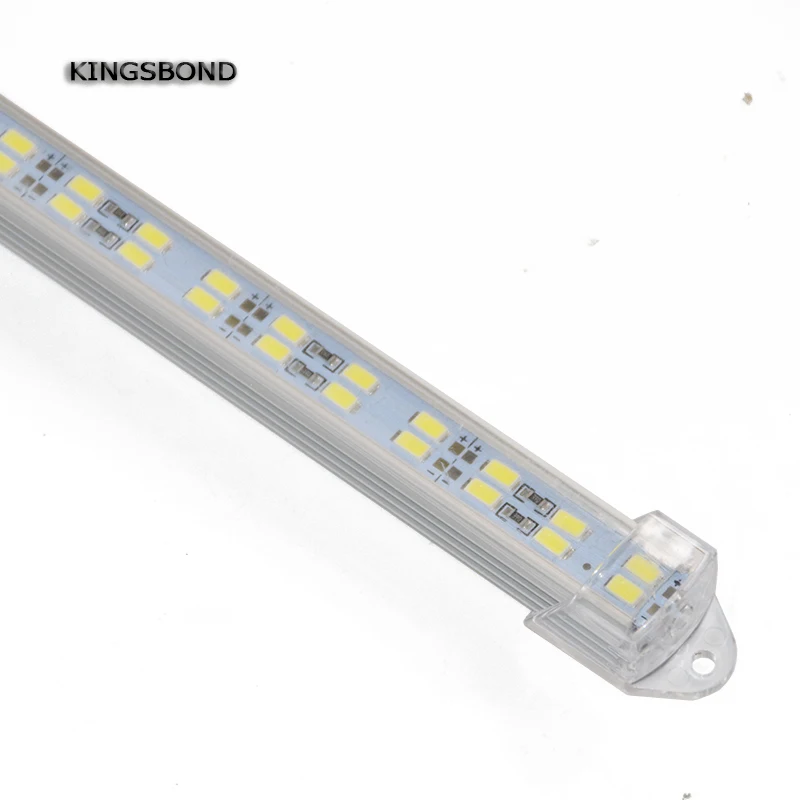 5 шт./лот 50 см DC12V двойной светодиодный бар свет 5630 с крышкой ПК 72 светодиодный S Жесткий свет Жесткий Газа с красной и черной провода