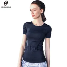 Рубашки для йоги летние женские спортивные рубашки Велоспорт Открытый Бег Футболки быстросохнущая Спортивная футболка футболки для упражнений блузка трикотажная