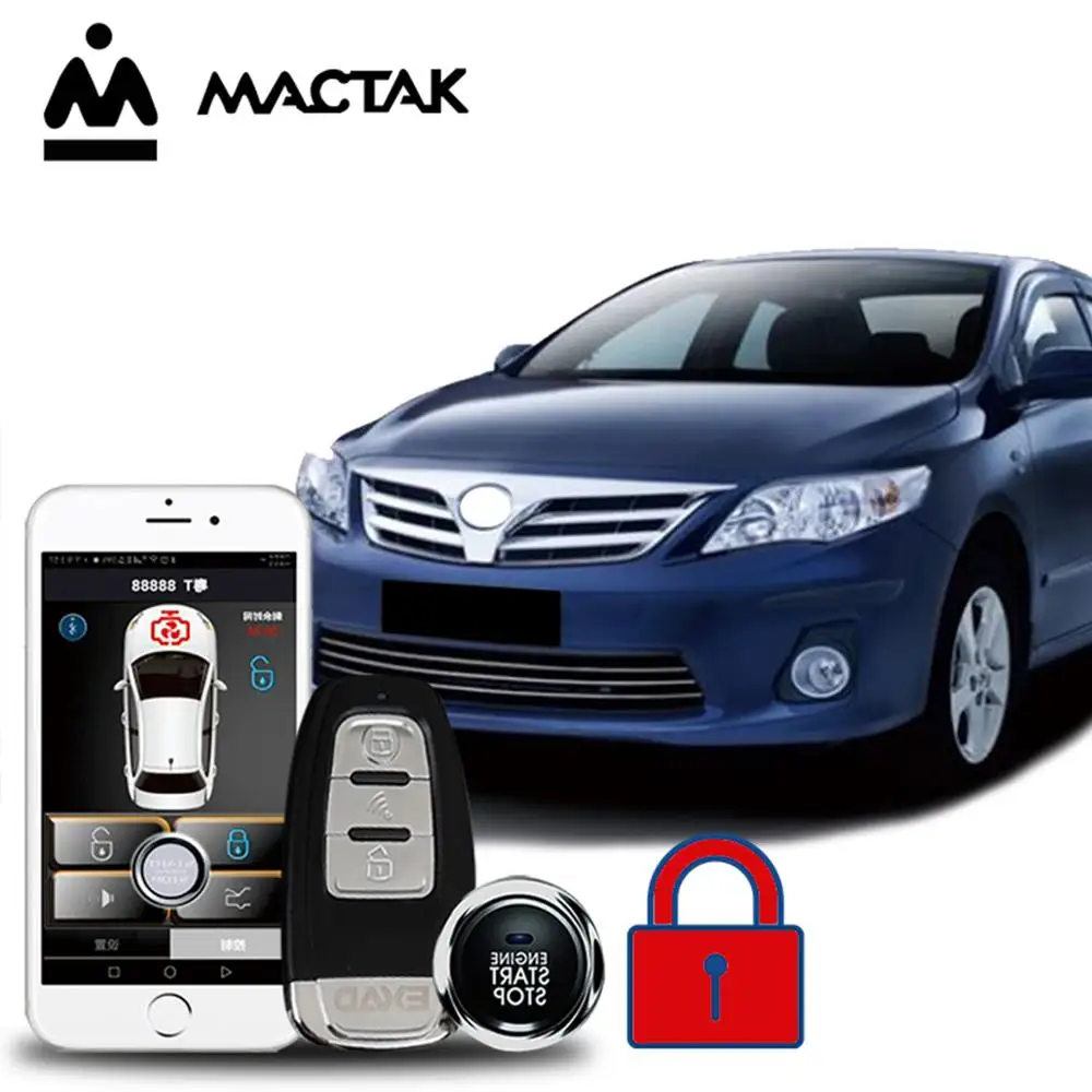 

MACTAK Corolla 2011 car accessories Keyless Entry Comfort System PKE Phone APP Remote Start Car Engine Car Alarm Push 963