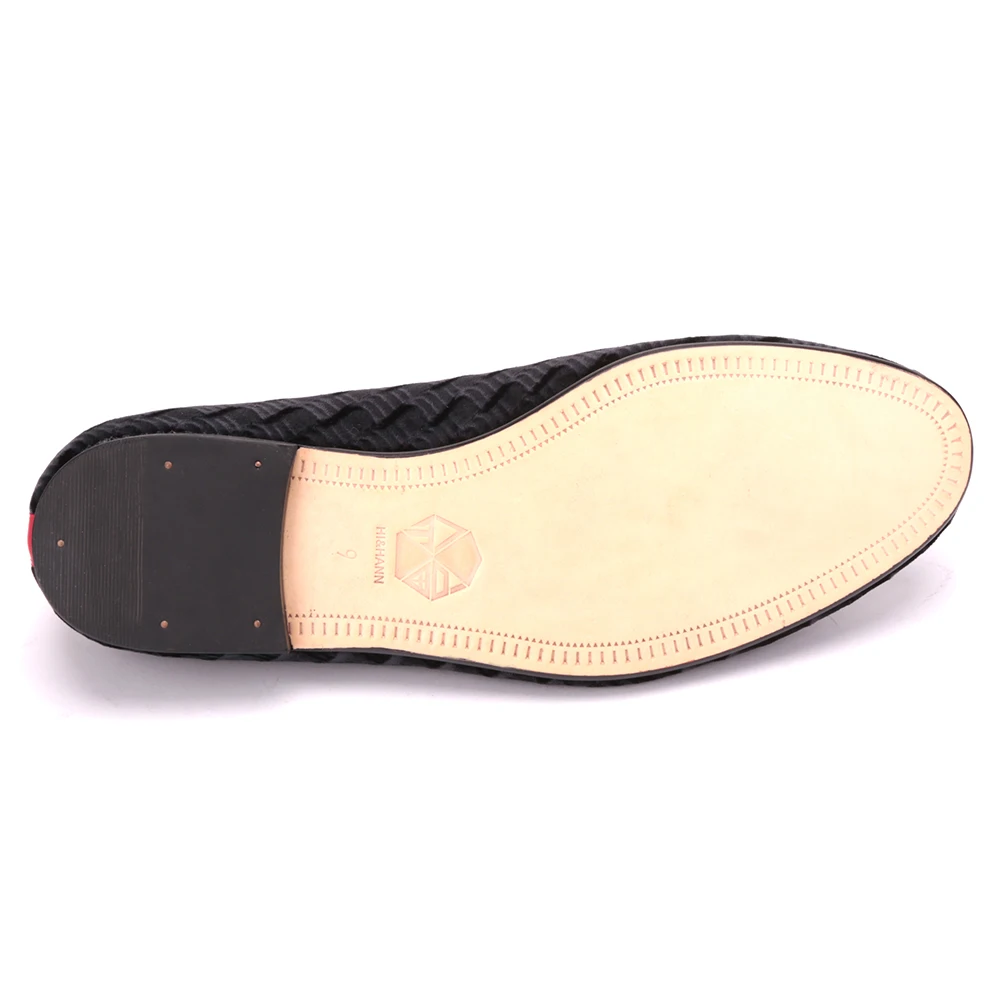 Mocassins Homens Chegada 2018 Artesanal Preto Nova Com Luxo Masculinos Sapatos Bv Projeto Vestem Baile De E Se Festa Tecelagem Visual Veludo Sg4nx