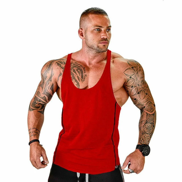 Camiseta de tirantes con espalda en Y para hombre, camiseta sin mangas de  entrenamiento para gimnasio Y musculación - AliExpress