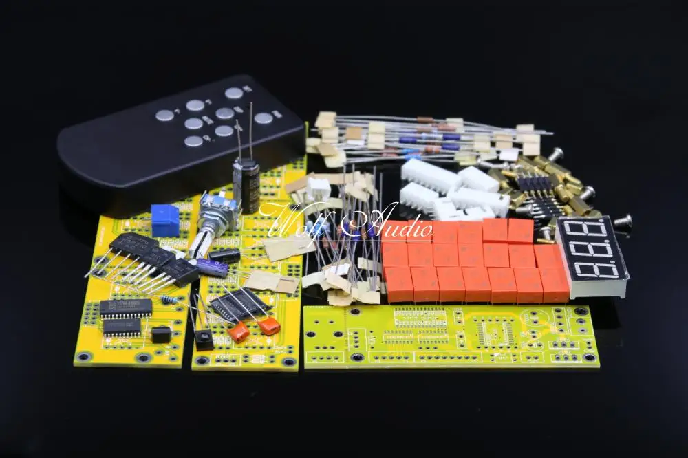 

Balance Version JV8 HIFI Remote Control Volume Board Kit 128 Steps 2 Channel 50K Exponential Constant Input Impedance Relay