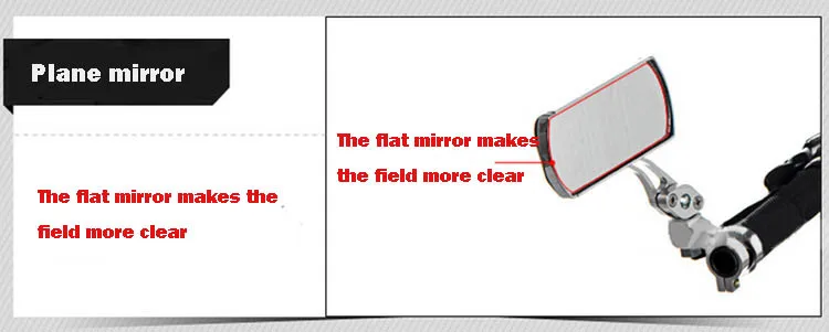 Высокое качество зеркало заднего вида для велосипеда алюминиевый сплав зеркало заднего вида для велосипеда велосипед прямоугольное зеркало части велосипеда