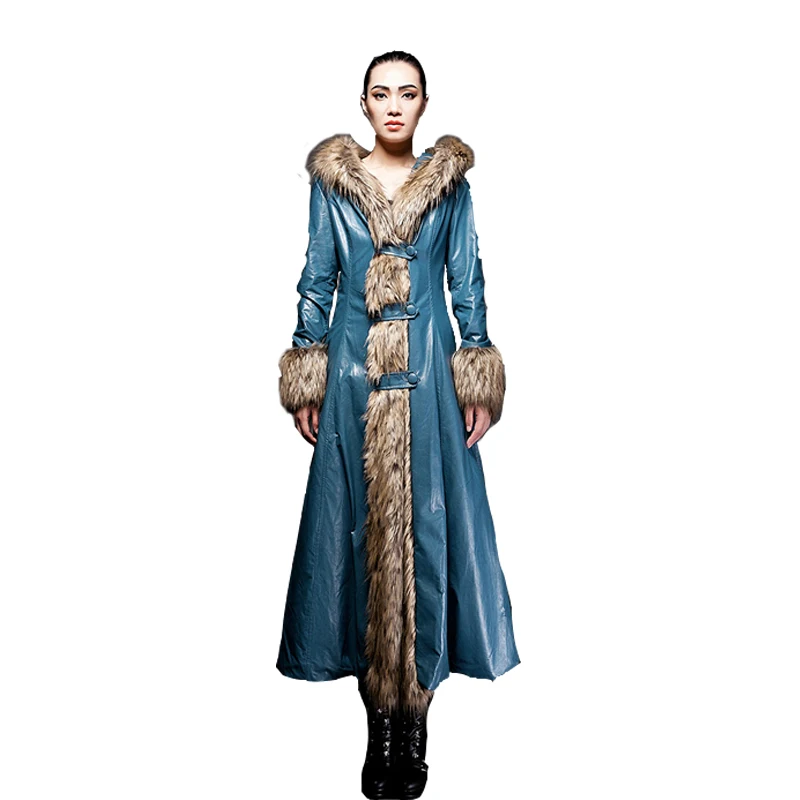 YMOJNV зимнее женское пальто с воротником из искусственного меха с капюшоном, тонкое меховое пальто, женская Двусторонняя меховая верхняя одежда, негабаритная Черная Женская куртка