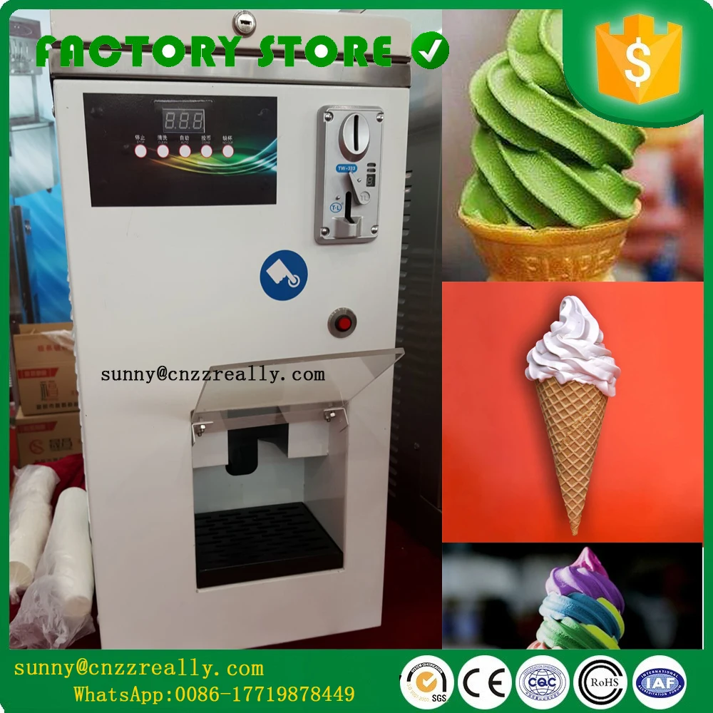 stainless steel 3 flavours Soft Ice Cream Vending Machine Ice Cream Vending Machine ice cream